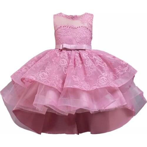 Kids dress 2020 new infant First birthday Dress childrens princess baby washing dresses pink white 70 80 90cm 1-3years