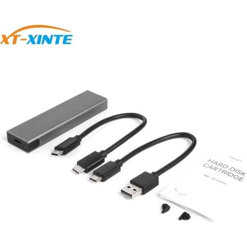 Dual Protocol M.2 SSD Case Support M2 for NVME for NGFF SATA SSD Disk For PCIE M Key B+M Key USB C 10Gbps Hard Drive Enclosure