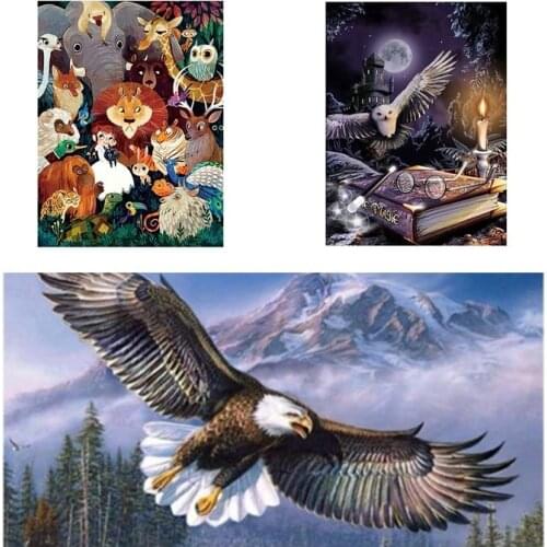 11CT Ecological Cotton Thread Stamped Cross Stitch Kits DIY Animals Needlework Embroidery Home Decoration Wall Art