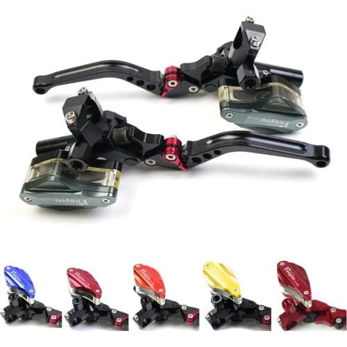 Moto Brake Lever Disc Hydraulic Clutch Cable Line Drum Brake Universal 22mm DOT Reservoir Tank for Yahama MT07 R6 FZ6 Honda CBR