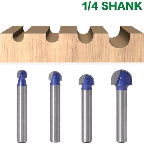 1/4 Shank Ball Nose End Mill Cove Milling Bit Radius Core Solid Router Bit Plastic Plate Slotted Integrated Wall Folding Knife