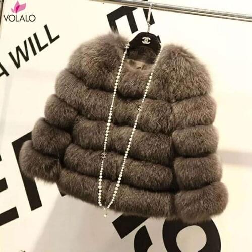 Winter Jacket Women Big Fluffy Artificial Fur Coat Fake Raccoon Fur Thick Warm Outerwear Streetwear No Removable Vesto