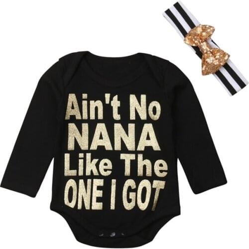 Lioraitiin Fast Shipping New Causal Toddlers Infant Baby Girls Set Long Sleeve Romper Clothes Outfit Playsuit Jumpsuit