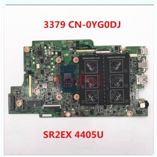 For Dell 3379 Laptop motherboard with SR2EX 4405U CPU CN-0YG0DJ 0YG0DJ YG0DJ 100% full Working well