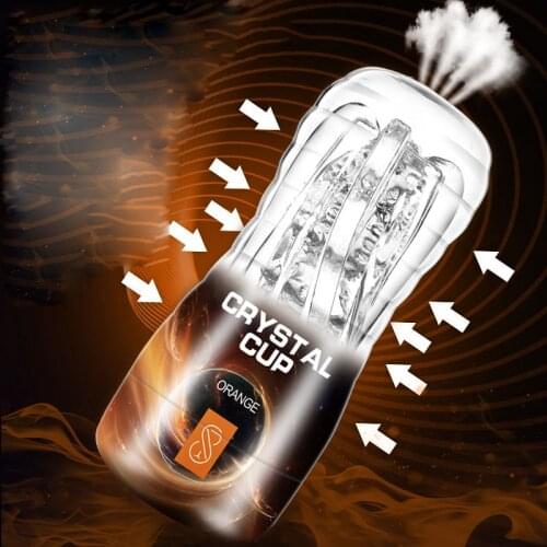 Newest Reusable Vacuum Sex Cup Real Soft Pussy Transparent Vagina Sexy Pocket Male Masturbator Endurance Exercise Toys for Men