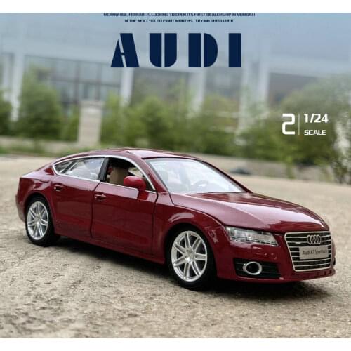 1:24 AUDI A7 Alloy Car Model Diecast Toy Vehicle High Simitation Sound and light Cars Toys For Children Kids Xmas Gifts