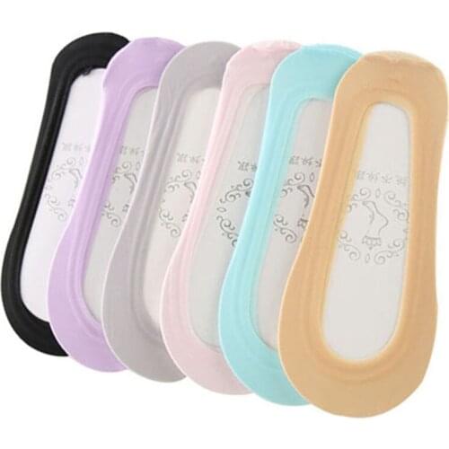 6pairs Fashon Women Socks Lady Cotton Lace Rose Flower Antiskid Invisible Sock No Show Low Cut Short Boat Socks Summer Meias Sox