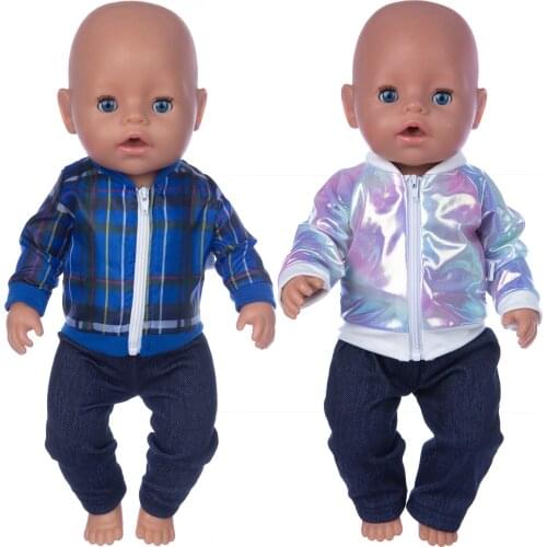 New Leisure Suit Doll Clothes Fit 17 inch 43cm Doll Clothes Born Baby Suit For Baby Birthday Fistival Gift