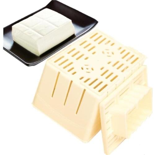 New Homemade DIY Plastic Mould Tofu Making Mold Soybean Curd Tofu Machine Pressing Mould Kit Cheese Molds Kitchen Tool