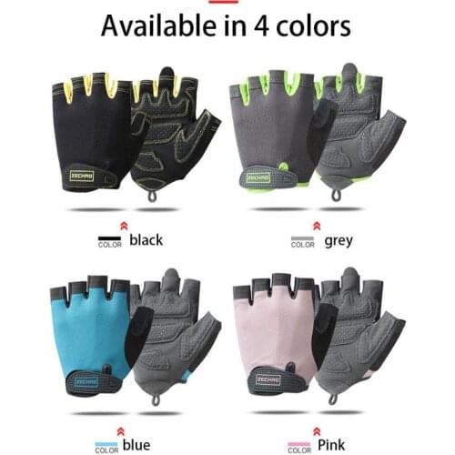 Unisex Fitness Cycling Gloves Sun Protection Cycling Half Finger Gloves Anti-skid Shock Absorption Breathable Sports Gloves