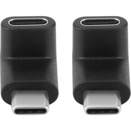 90 Degree Right Angle Kit Adapter 2pcs Right Angled USB 3.1 Type C Male to Female Adapter Converter for Smartphone