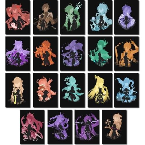 Genshin Impact Anime Game Poster Wall Art Picture Canvas Painting And Prints Cuadros Decoration Murals Kids Room Home Decor