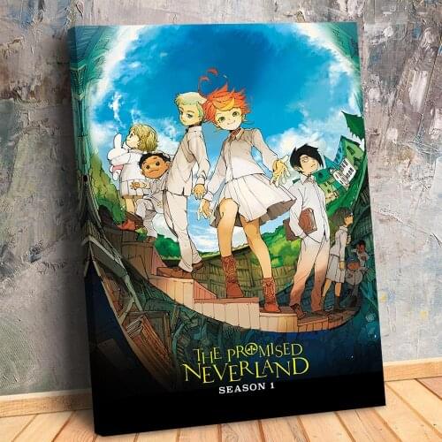 Manga The Promised Neverland Poster Canvas Wall Art Print Painting Pictures Bedroom Anime Decor No Frame