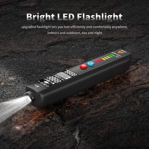 Voltage Tester,3-Line Display Voltage Detector, Non-Contact Adjustable Sensitivity,Dual Range Sensor Pen Live Wire Protect Case
