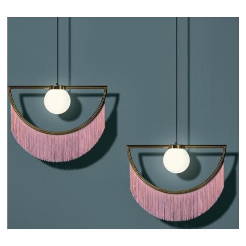 Nordic designer tassel glass ball pendant lights for living room bedroom villa hotel home deco suspension luminaire led fixtures