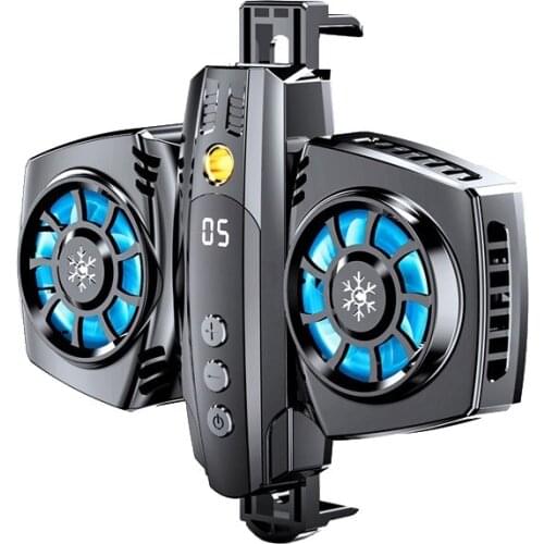 Temperature Adjustment Mobile Phone Radiator Dual Fan Semiconductor Radiator Cooling Fan Game Rack Silent