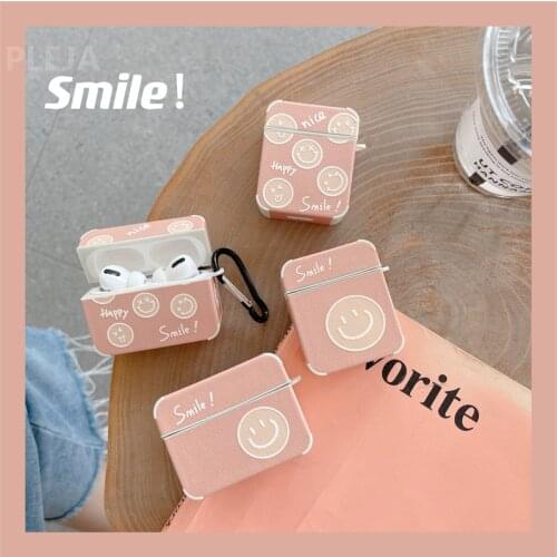 Smiley Pattern Earphone Cases For Apple Airpods 1 2 3 Cute Silicone Cover Headphones Case Box For airpods Headset Charing Funda