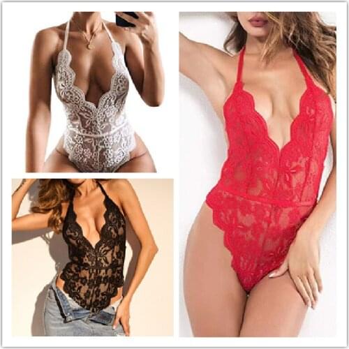 3XL Woman Shaper Wear Sexy Underwear Deep V Lace Europe And The United States One-piece Bodysuit Clothing Wholesale