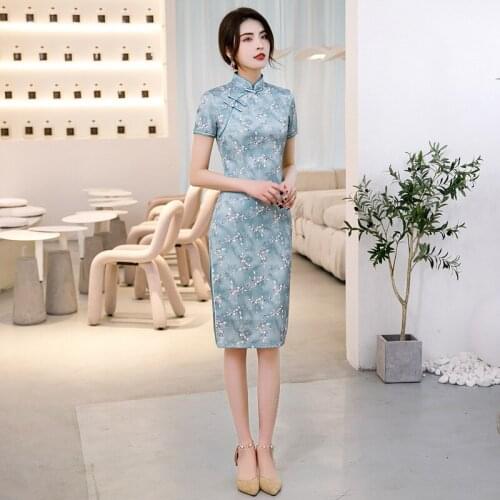 2021 GOPA cheongsam top evening dresses 3xl cheongsam linen plus bling evening gowns