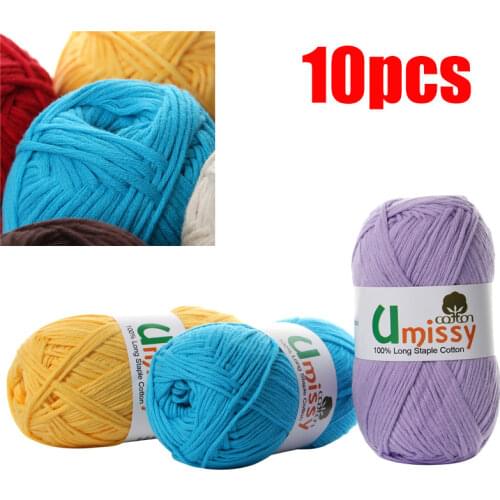 10pcs Combed Thick Yarn Knitting Baby Sweater Doll 8 Count 100% Organic Cotton Yarn for Knitting