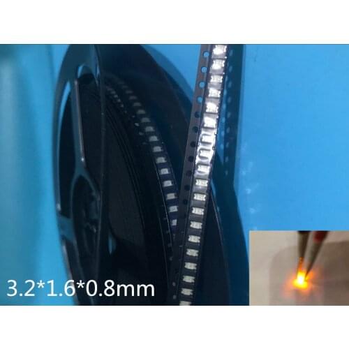 1000PCS Free Shipping SMD 1206 LED YELLOW Ultra Bright SMD LEDs 1206 yellow 1206 Diodes light-emitting diodes 580-590nm 3.2*1.6