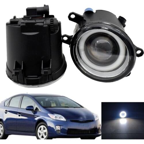2pcs LED Angel eye Fog Lamp Front bumper lights daytime running lights For Toyota Prius 2009 2010 2011 2012