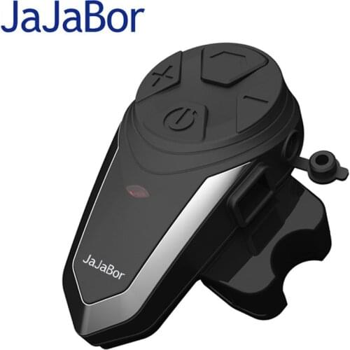 JaJaBor Motorcycle Helmet Bluetooth Intercome Headset Waterproof Wireless Headphone with FM Radio Moto Headset