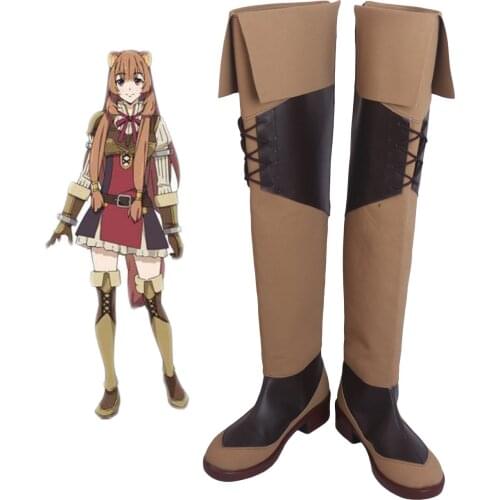 Katana Hero Raftalia Shoes Cosplay The Rising of the Shield Raphtalia Cosplay Long Boots Custom Made Shoes for Unisex