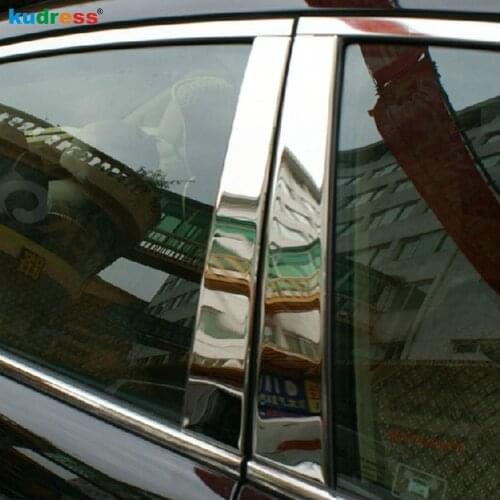 For Toyota Corolla 2014 2015 2016 Stainless Steel Window Centra Pillars Cove Trim Molding Strip Sticker Car Styling Accessories