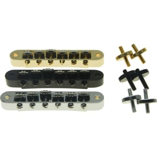 Dopro Guitar Roller Saddle Bridge Tune-O-Matic Bridge For Gibson Les Paul,SG,ES Dot,Gretsch Bigsby T-O-M with M4 Posts