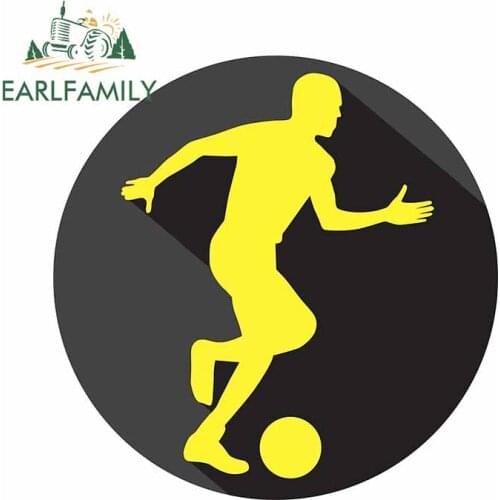 EARLFAMILY 13cm x 12.7cm For Soccer Icon Car Stickers Laptop Decals Anime Graphics Fashion Decal Sunscreen for SUV JDM ATV