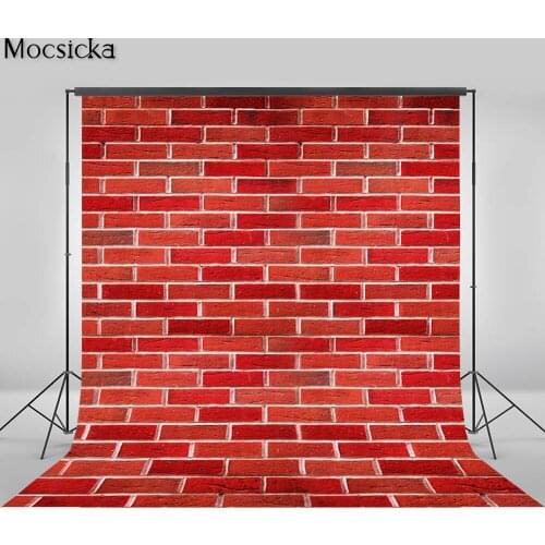 Mocsick Red Brick Wall Photo Booth Background For Photo Studio Newborn Baby Kids Birthday Party Photography Backdrops