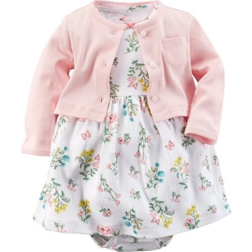Clearance Sale Baby Girl Rompers Summer Infant Jumpsuits Newborn Princess Skirt Long Sleeve 2pcs Toddler Girls Clothes