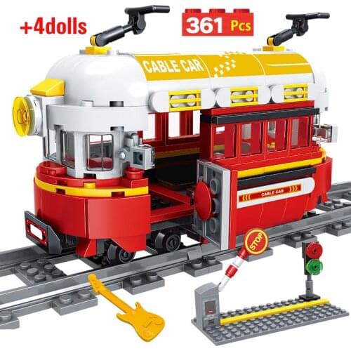 City Creator Train Technical Railway Track Building Blocks Classic Christmas Trains Figures Bricks DIY Toys for Children Gifts