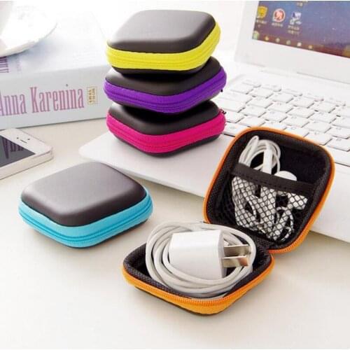 Earphone Wire Storage Box Organizer Data Line Cables Storage Container Case Earbuds SD Card Box LX3975