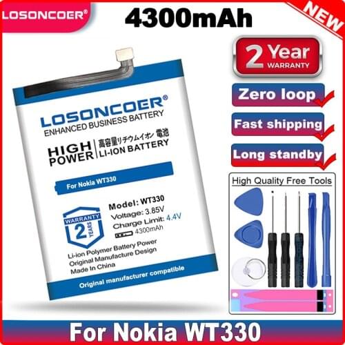 LOSONCOER 4300mAh WT330 Battery For Nokia 4.2 42 WT 330 Nokia4.2 Mobile Phone Batteries