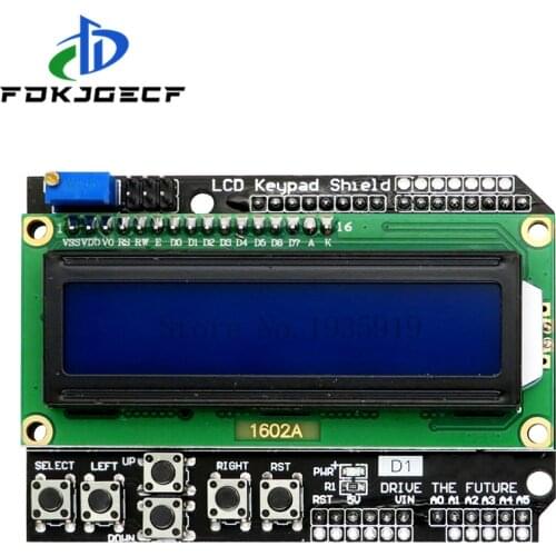 1PCS LCD Keypad Shield LCD1602 LCD 1602 Module Display For Arduino ATMEGA328 ATMEGA2560 raspberry pi UNO blue screen
