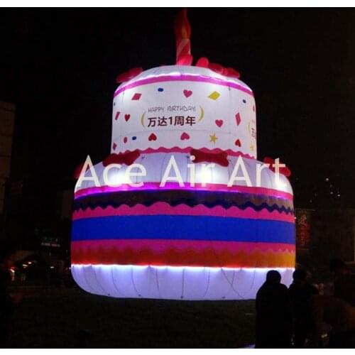 Inflatable factory customized inflatable double cake model for celebration decoration