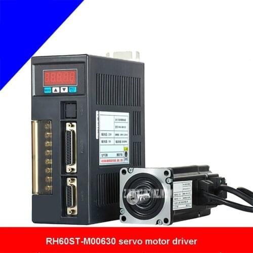 Single-Phase AC Servo Motor Drive RH60ST-M00630 0.64N.M 3000r/min Servo Motor Driver Set With 3M Extension Cord 110V/220V 200W
