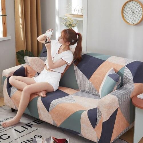 Stretch Plaid Sofa Slipcover Elastic Sofa Covers for Living Room Funda Sofa Chair Couch Cover Home Decor 1/2/3/4-Seater