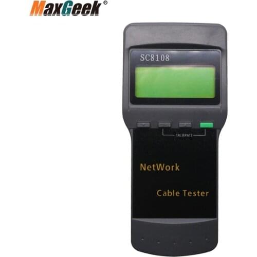 Maxgeek SC8108 RJ45 Network Cable Tester for LAN Phone Cable Meter w/ LCD Display