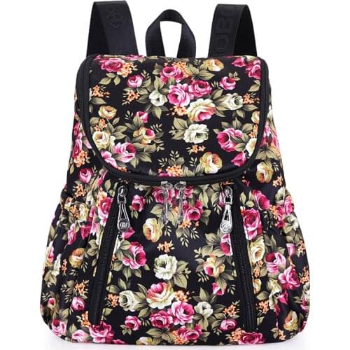 Girls Printing Floral School Backpack Kawaii Multifunctional Anti Thief Travel Backpacks Shopper Flower Women Bagpack Sac A Dos