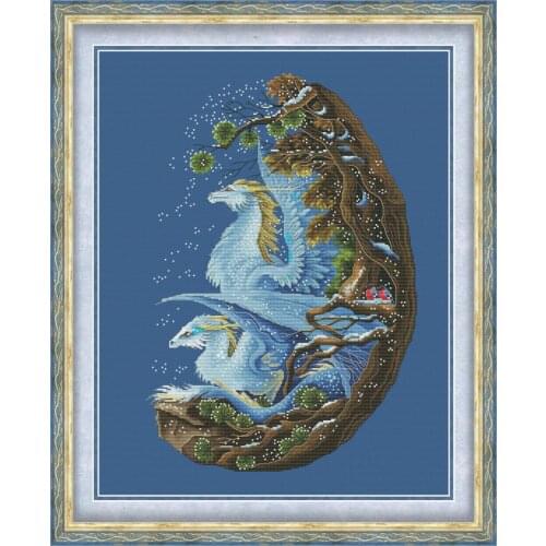 Dark blue Cross Stitch Kit Packages Counted Cross-Stitching Kits New Pattern NOT PRINTED Cross stich Painting Set