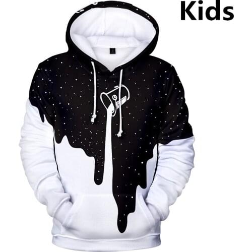 3 To 14 Years Kids Hoodies Spilled Milk Space Galaxy 3D Hoodie Sweatshirt Boys Girls Outerwear Coat Jacket Children Clothes