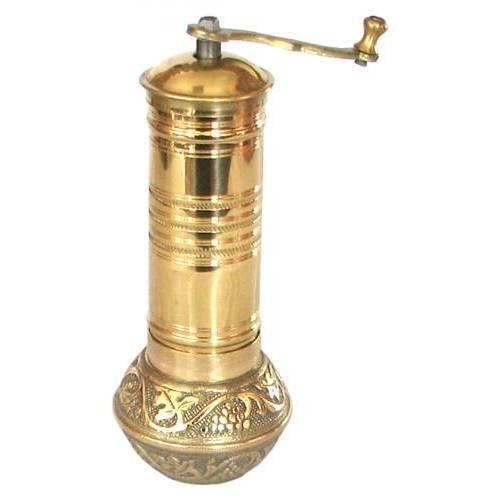 Solid brass Coffee Grinder Coffee Grinder Copper Large Coffee Grinder Authentic Embroidered Plump Model 19Cm