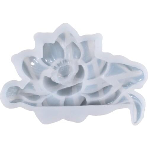 Creative Lotus Switch Wall Sticker Decoration Epoxy Resin Mold Flower Ornaments Silicone Mould DIY Crafts Casting Tool