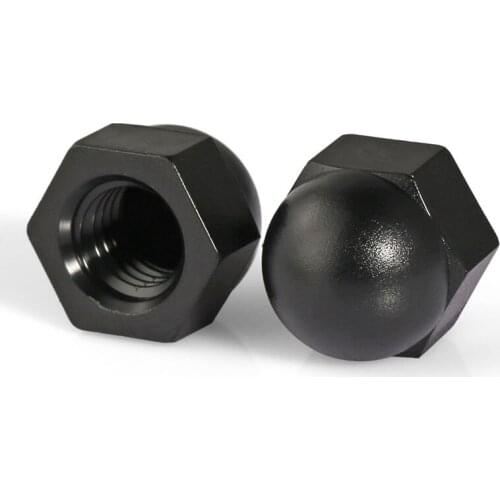 Spot Wholesale Black White Nylon Plastic Ball Nut Cap Nut M3-M12 50PCS