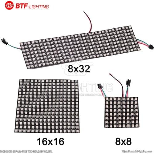 WS2812B full-color 8X8 8X32 16X16 11X44 22X22 programmable pixel soft screen