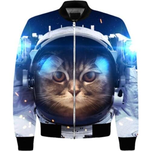 Custom High Quality Bomber Jacket Women Men Personality 3D Print Winter Keep Warm Jacket Customer DropShipping