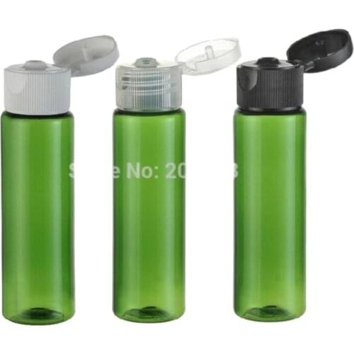30ml green plastic PET bottle ,toilet water bottle,lotion bottle with flip lid